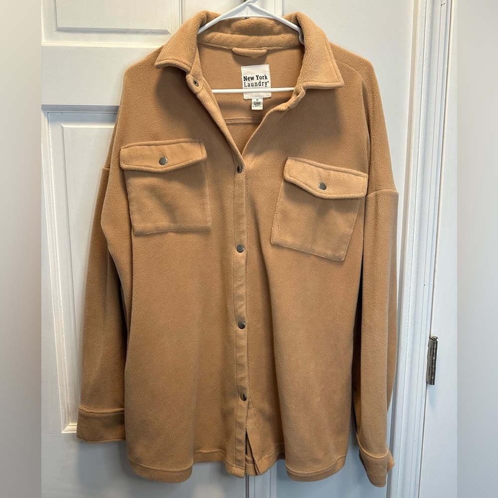 New York Laundry Oversized Camel Shacket
